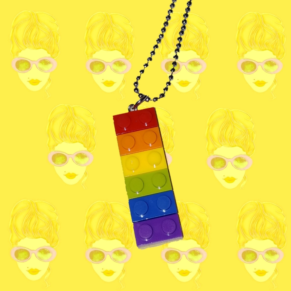 🌈 Rainbow Pride Lego Chain Necklace
